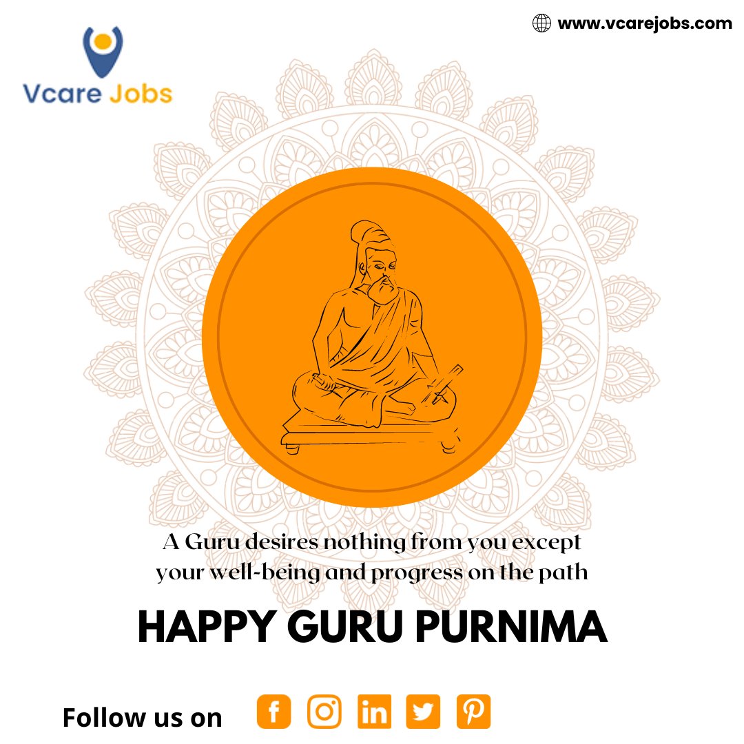 vcarejobs's tweet photo. May this Guru Purnima bring blessings, prosperity and happiness in your life. Have a great day.
#gurupurnima #gurupurnima2022 #vcarejobs #vcare #job #jobs #jobindia #workindia #hire #hiring #twetoftheday https://t.co/GV217Mgj83