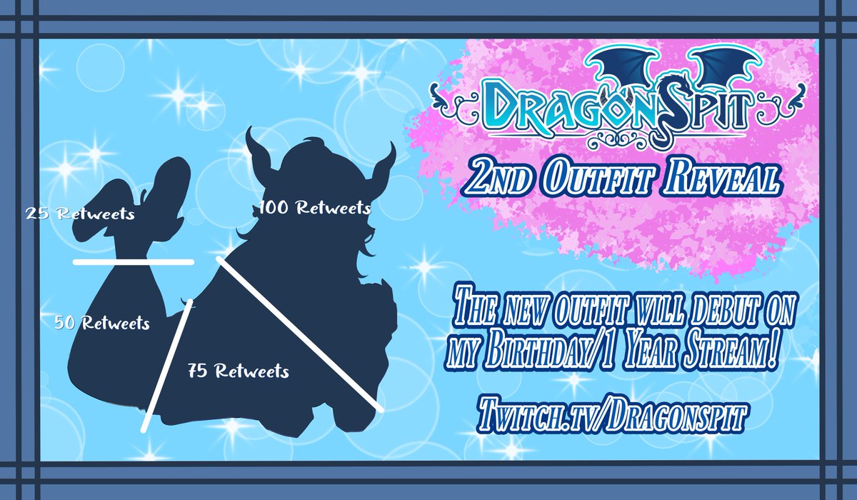 DragonSpitVT's tweet image. Since I didn't originally have a debut, I figured it would be fun to do one for my new outfit! I will debut the outfit during my birthday/1 year streaming anniversary! I will have it either on Friday, July 30th or Saturday, July 31st! #vtuber #VtuberDebut #VTuberUprising