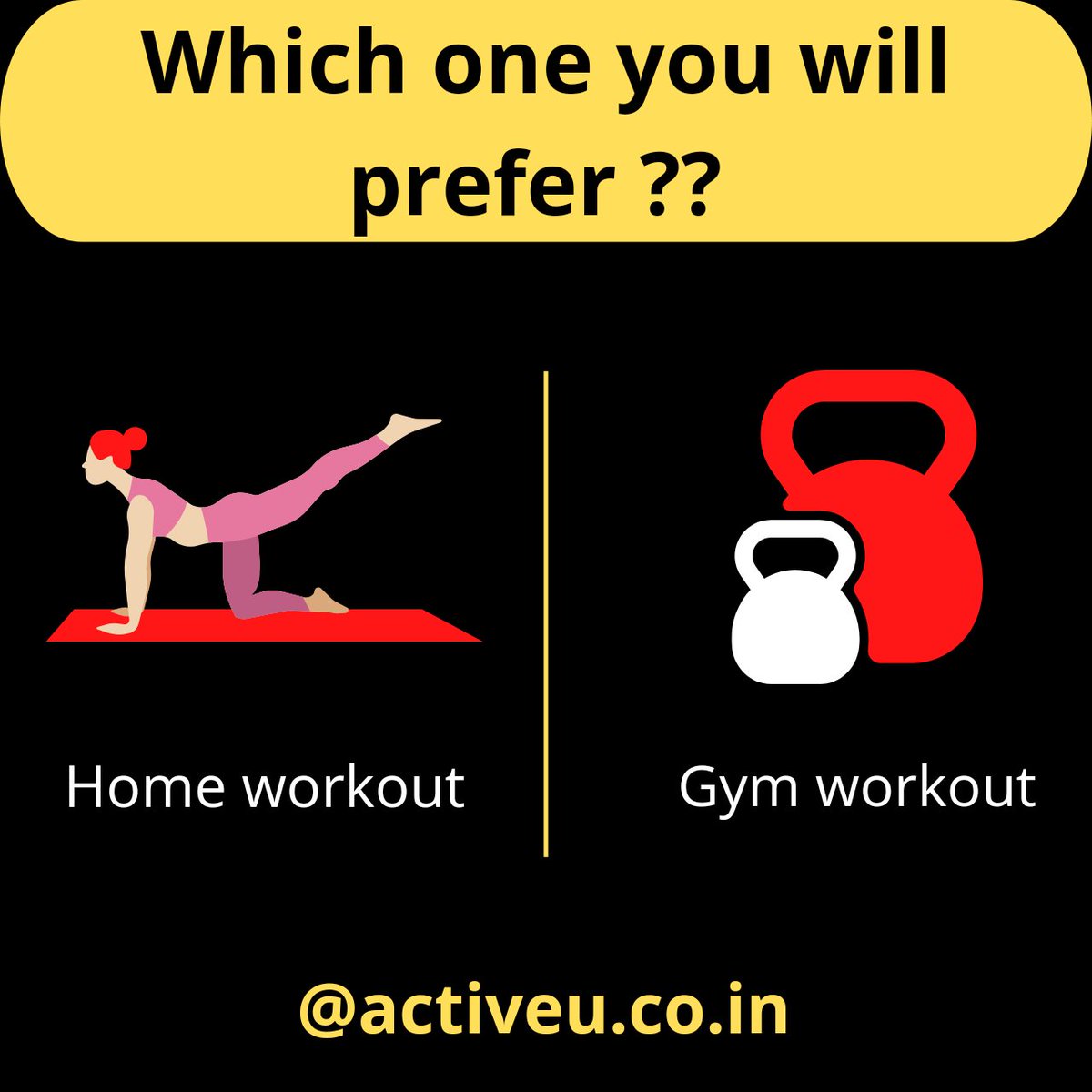 ActiveU_'s tweet photo. What's your choice ?? 

#homeworkout #gymworkout https://t.co/lUpd7wd1O7