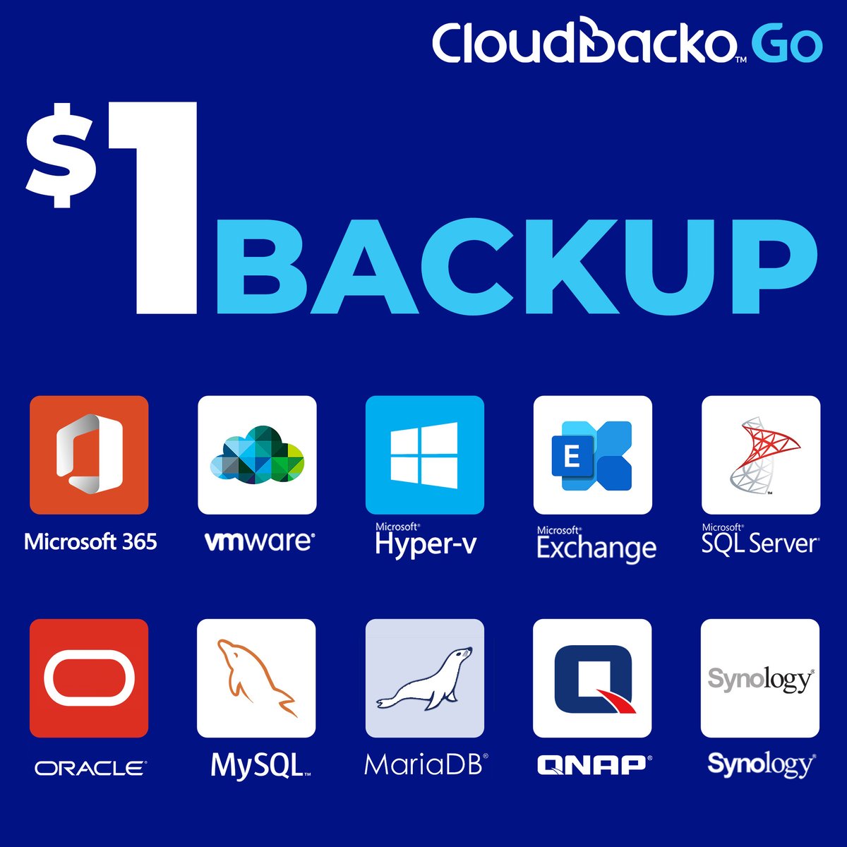 【US$1 Backup Your Business】
We revamp our website to deliver US$1 #backup your business. Backup is easier and more affordable. bit.ly/3PmBcPY

#CloudBackoGo