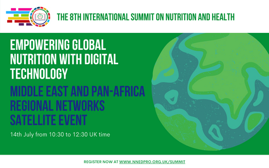 nnedpro's tweet photo. Join us tomorrow for the Middle East and Pan-Africa Regional Networks Satellite Event from 10:30 am UK time. There is still time to register for the 8th International Summit on Nutrition and Health. Learn more at https://t.co/Dt5GRDjzzK https://t.co/8kA28M8jSk