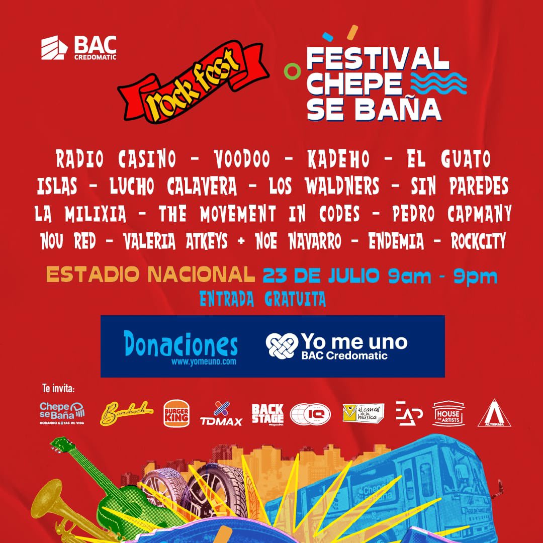 Vamos a construir una cocina para @chepesebanaoficial este 23 de Julio en el <a href="/EstadioNCR/">Estadio Nacional CR</a> junto a <a href="/PedroCapmany/">Pedro Capmany</a> <a href="/endemiacr/">Endemia</a> <a href="/LosWaldners/">Los Waldners</a> @elguatocr <a href="/LaMilixia/">La Milixia</a> <a href="/iqradio/">iqradio</a> <a href="/VMLatinohn/">VMLatino</a> <a href="/backstagemcr/">Backstage Magazine</a> <a href="/tdmax/">noki</a> <a href="/Bansbach/">Bansbach</a> <a href="/BurgerKingCR1/">BurgerKingCR</a> <a href="/ernestoadduci/">Ernesto Adduci</a> @BACCredomaticCR 
Donaciones en #YoMeUno