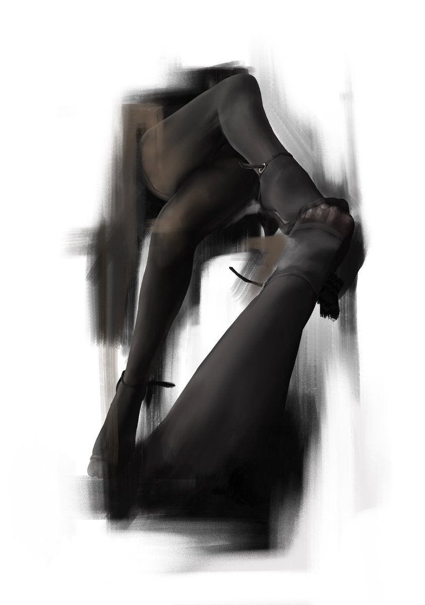 画 忘记原推是谁了 🥹
#stocking #黑丝 #丝袜 #手绘 #illustration