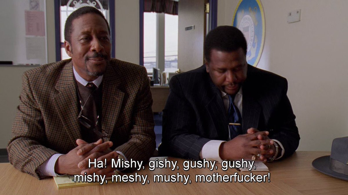 eltuitere's tweet photo. Bunk y Lester 💚 #thewire https://t.co/mii3AIi1aL