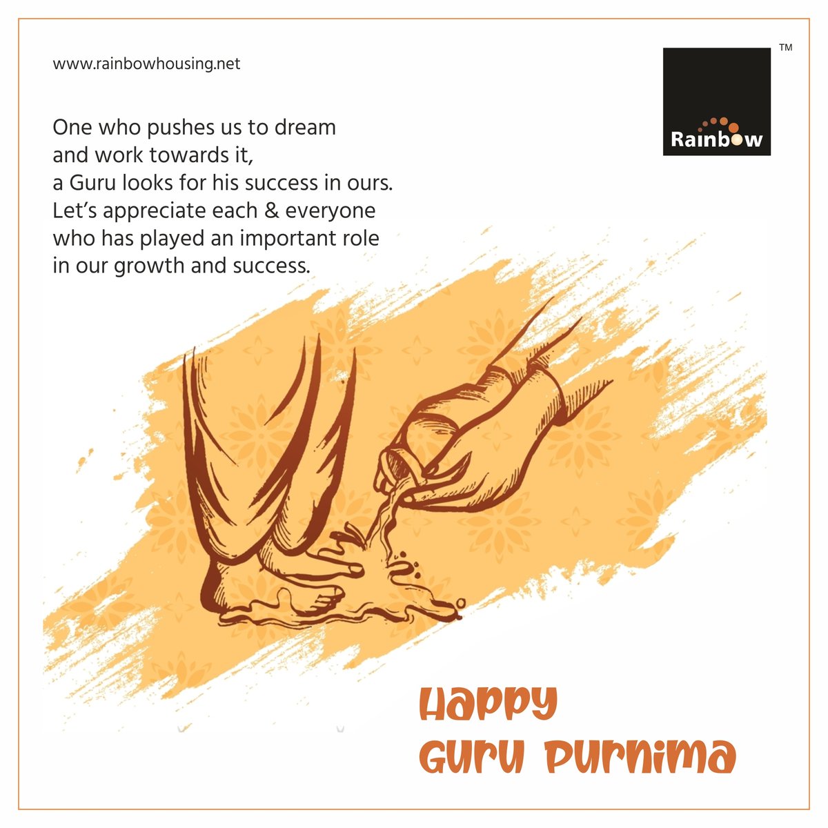 rainbowpune's tweet photo. #HappyGuruPurnima
One who pushes us to dream and work towards it, a Guru looks for his success in ours. Let’s appreciate each and everyone who has played an important role in our growth and success. 

#GuruPurnima2022 #गुरू_शिष्य_पर्व #RainbowHousing  #Westport #Pune https://t.co/wkOaiLh9sK