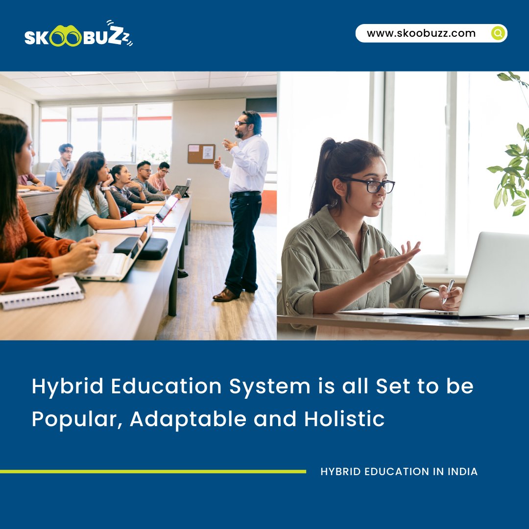 skoo_buzz's tweet photo. Hybrid #education System is all set to become the new norm in #India.
Focus will be on balancing the overuse of the technology in education as per the policymakers who would now want  to empower the #EducationSystem with interactive and innovative possibilities. https://t.co/o089Whsbam