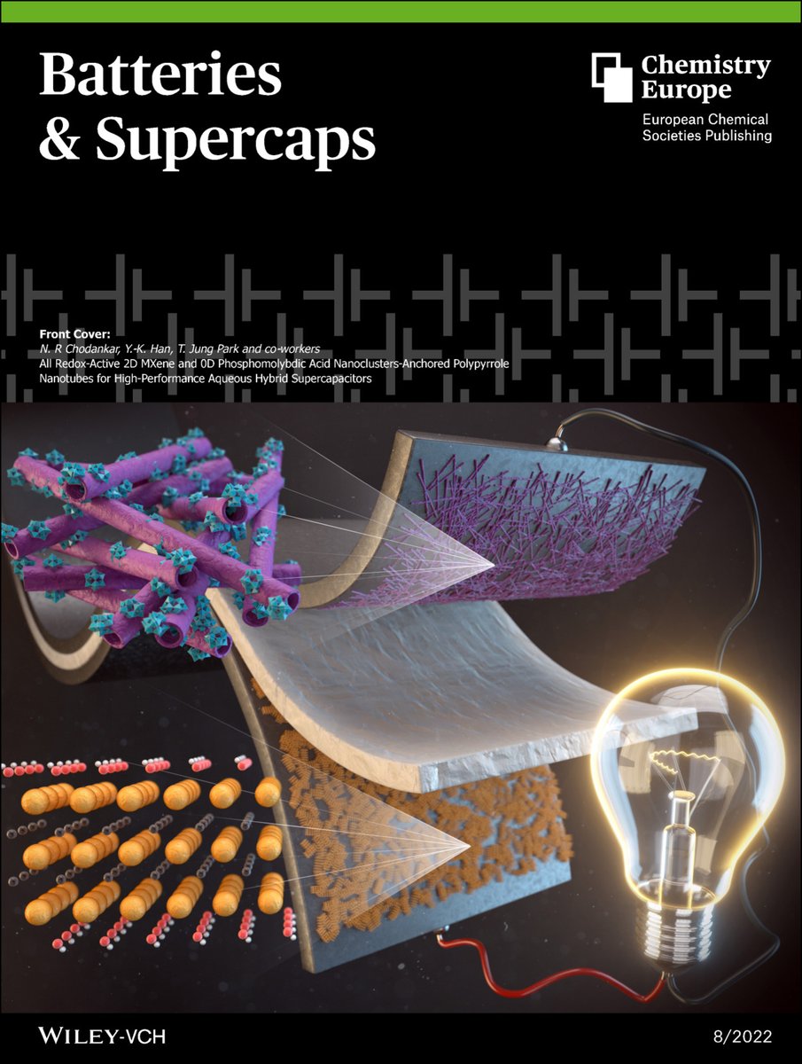 #OnTheCover Happy to see our recent work on the Front Cover of Batteries & Supercaps @Batt_Supercaps @Swati_J_Patil @donggukuniv @inhauniv Article link: …mistry-europe.onlinelibrary.wiley.com/doi/full/10.10…