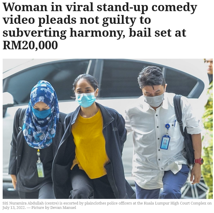 S_Y_New's tweet photo. 1. Siti Nuramira's act was stupid and distasteful but she should not be charged. Except under very limited circumstances of inciting discrimination, hate and violence, no one should face criminal punishment for exercising their freedom of speech, appalling as it may be. https://t.co/yRCX380TwK