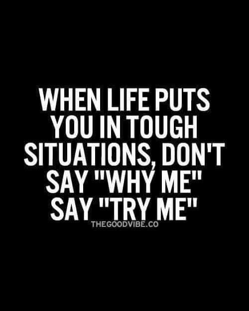 Have a victorious attitude. No matter the challenge.. Stand up, accept it and conquer it! No challenge is bigger than you and your support network #bethechange