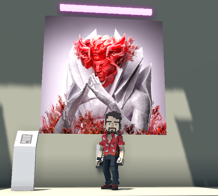 popwicklover140's tweet photo. @TheSandboxGame @MOCDA_ I just participated in the #TheSandbox weekly contest for a chance to win 200 mSAND! Here is my favorite piece from the ‘Impossible Worlds’ exhibition, check out my screenshot below!
👇 https://t.co/InRFsm72Dd