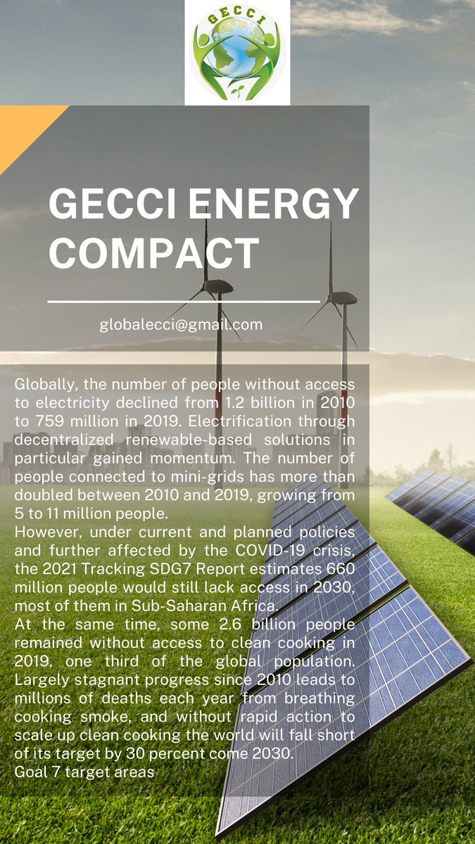 Dear Colleagues, Kindly find the GECCI Energy Compact Profile on the @UN_Energy website. We are focusing on the achievement of SDG7, to accelerate action for clean, affordable energy for all. Follow the link below to find the attached ambition. un.org/en/energycompa…