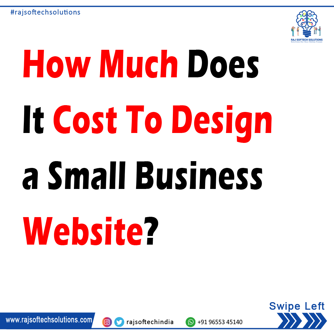 rajsoftechindia's tweet photo. How Much Does It Cost To Design a Small Business Website?
.
.
Full Post at https://t.co/IfQcxYFZBy
#websitedesign #websitedesigner #webdesign #webdesigner #webdesignagency #webdesigncompany #webdesigncompanyincoimbatore #rajsoftechsolutions https://t.co/L2zZeBml5k
