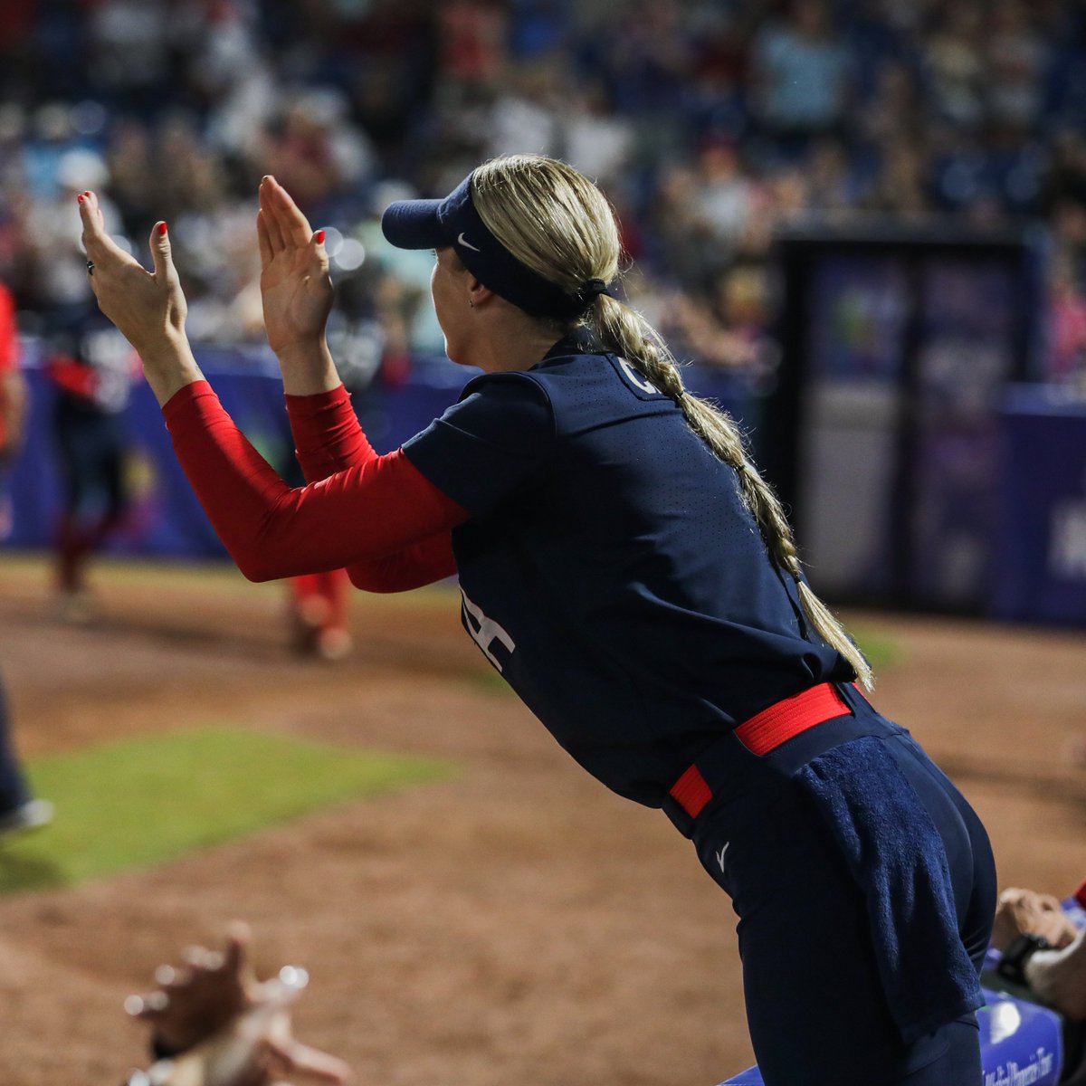 USASoftballWNT's tweet photo. Another 𝗴𝗿𝗲𝗮𝘁 𝗻𝗶𝗴𝗵𝘁 for the 🔴⚪️🔵

A 5-0 shutout win over Australia advances #TeamUSA to the @TWG2022 𝗴𝗼𝗹𝗱 𝗺𝗲𝗱𝗮𝗹 𝗴𝗮𝗺𝗲 🔗 https://t.co/EcJn3JYKtb

𝗙𝗼𝗿 𝘁𝗵𝗲 𝗴𝗼𝗹𝗱: 🇺🇸 vs 🇯🇵 | 8pm CT

#USASoftball | @WBSC https://t.co/9tOnsQAf2S