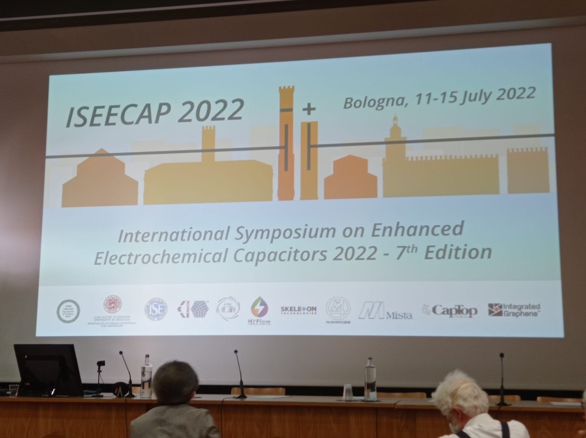 gnanomat's tweet photo. @gnanomat attending the International Symposium on Enhanced Electrochemical Capacitors #ISEECAP2022 Good to meet colleagues in person again! #supercapacitors #pseudocapacitors #advancedmaterials #EnergyStorage #VRSfamily https://t.co/YirZ95GLKK
