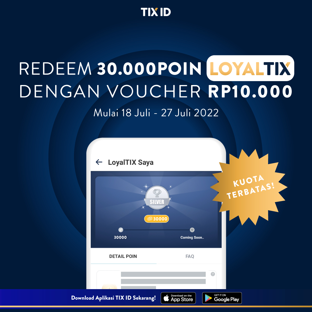 tix_id's tweet photo. Hai guys, mulai MINGGU DEPAN, kalian bisa me-redeem poin LOYALTIX kalian lho. Untuk info lebih lanjut bisa ditemukan di aplikasi TIX ID ya!
.
#TIXID #LoyalTIX https://t.co/mvyqWFROQv