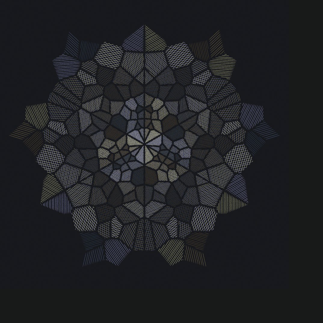 Hatchet: Kagami - Minted a serene  dark background hatched voronoi  diagram. It reminds me of a snowflake on the middle of the night. #37

Generative art from <a href="/bupedev/">Bupé</a> 
fxhash.xyz/generative/161…

#tezos #tezoscollector #generativeart #CleanNFTs #NFTs