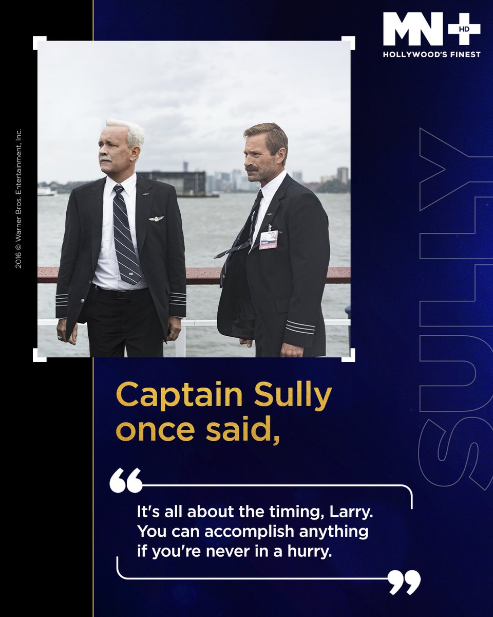 mnplustv's tweet photo. Not only did Captain Sully save people on a damaged plane by using his intelligence, but he also inspired many of us about life and pace. What is your favourite dialogue from Sully?

#CaptainSully #TomHanks #AaronEckhart #MNPlusTV https://t.co/3PIjVbI7aL