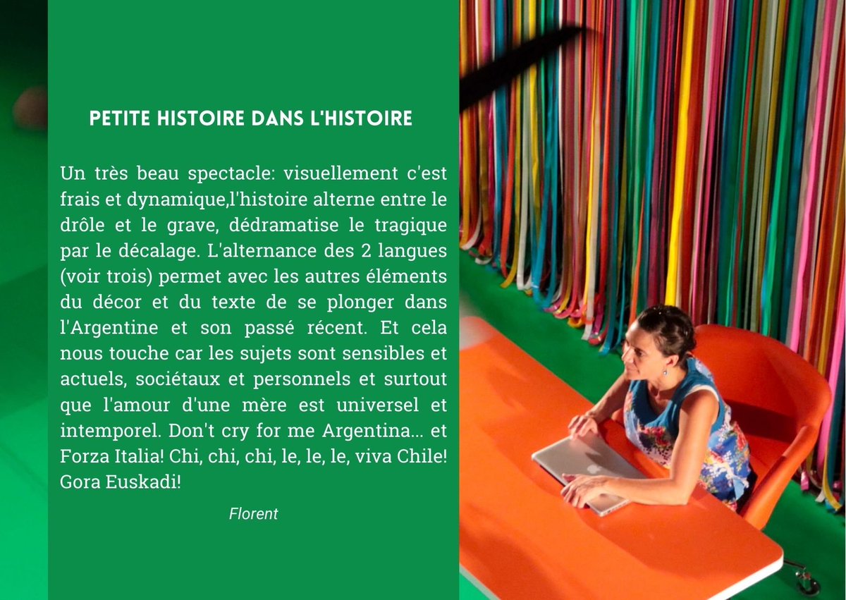 CieHechoEnCasa's tweet photo. | AVIGNON OFF 22 |
| LE PUBLIC EN PARLE |
👉 Parfois j'aimerais avoir une famille comme celle de la petite maison dans la prairie
📌 LA SCIERIE
⏰ 21H30
🔴 Réservation : https://t.co/1fDCkQ1vnG
#lascierie #théâtre #ciehechoencasa #ameriquelatine #avignonoff2022 https://t.co/COicHLjkzt