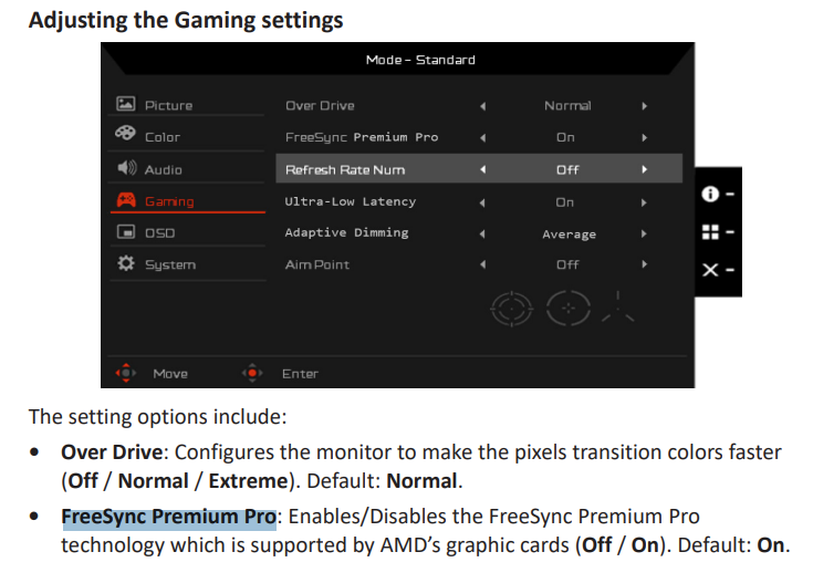 gouki201's tweet photo. @jisakuhibi Still thinking about what could be the reason of it.

I think this option "FreeSync Premium Pro" might got small chance to affect something too.
https://t.co/Im4loLWR44 https://t.co/WelJmM54NC