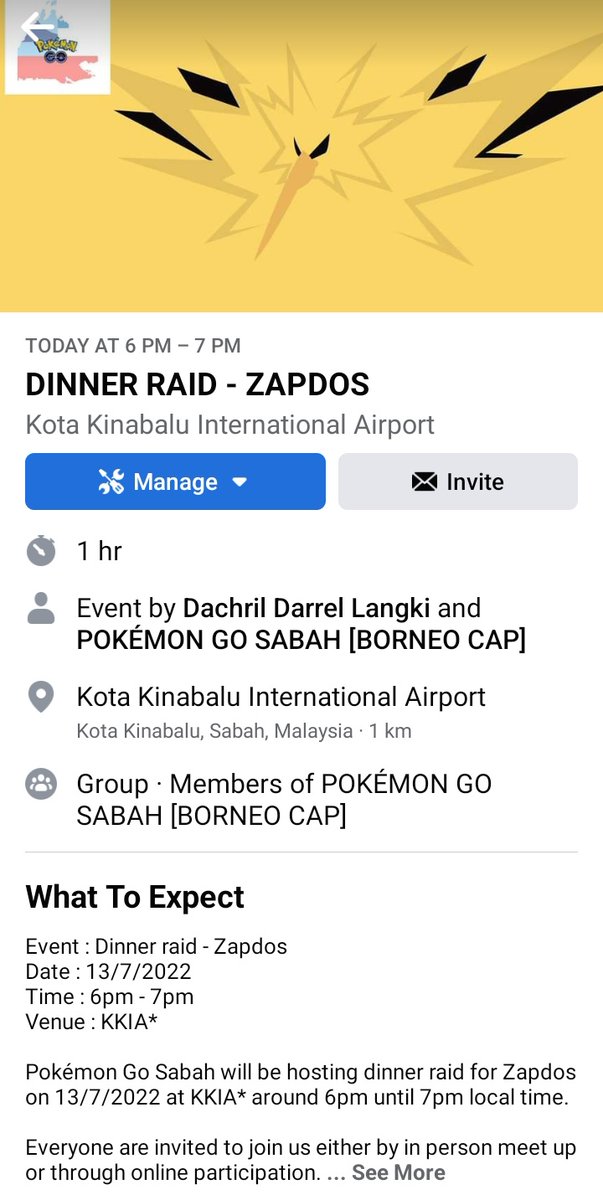 Dachril_L's tweet photo. Don't forget our dinner raid this evening guys. See y'all there.
#pokemongo
#pokemongosabah
#dinnerraid
#groundplayer https://t.co/ZT3jPN2oc9