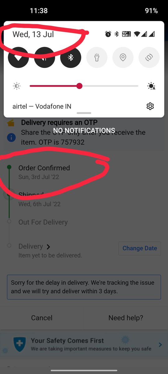 Shubhamjan12's tweet photo. @Flipkart You are not able to deliver an item in 10 days and after calling your customer care they are asking to wait again for next 3 days. It's not the service. You customer support is that much good that they disconnect the chat in between. #WorstService https://t.co/KX3HBR7LZE
