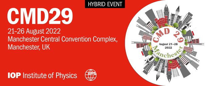 EuroPhysSoc's tweet photo. CMD29 is about to start in Manchester! Check the programme: https://t.co/ZslRsXimDr https://t.co/lZx3Gi5Q6J