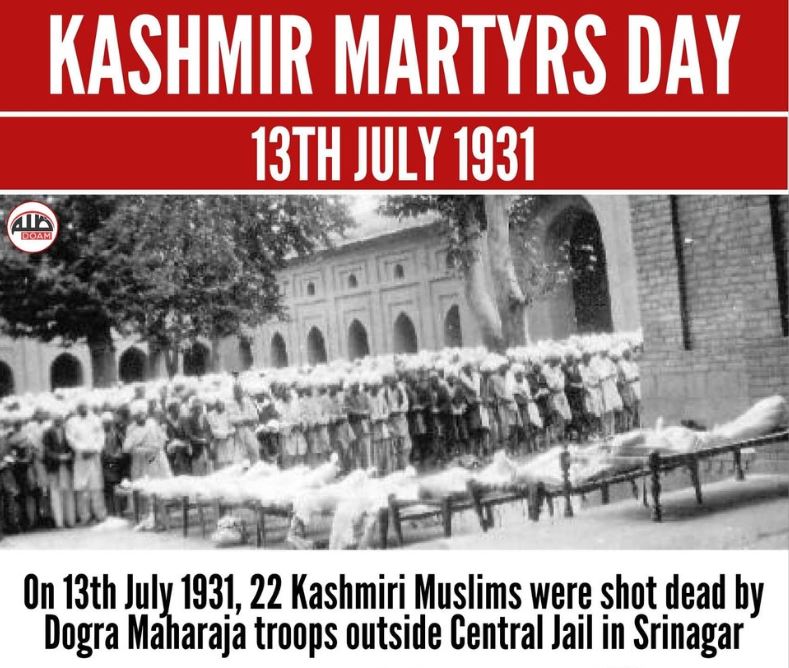 SharwanSheikh97's tweet photo. #KashmirMartyrsDay

July 13, 1931 will be written in golden letters in the history of Jammu &amp; Kashmir. On this day, the Muslims of Jammu &amp; Kashmir stood before the oppressors in a way that is unparalleled on earth.

1/5 https://t.co/gsENacmcKp