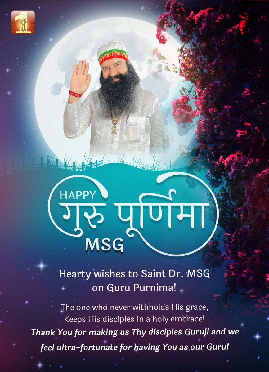 Dera Sacha Sauda (@dssnewsupdates) on Twitter photo We are deeply obliged on having a True Guru who dons multiple hats and completely justifies the word ‘Guru’! Thank You Saint Dr. <a href="/Gurmeetramrahim/">Dr.GURMEET RAM RAHIM</a> Singh Ji Insan for being the torchbearer, mentor, father, and True Spiritual Saint! #HappyGuruPurnima2022 We are deeply obliged on having a True Guru who dons multiple hats and completely justifies the word ‘Guru’! Thank You Saint Dr. <a href="/Gurmeetramrahim/">Dr.GURMEET RAM RAHIM</a> Singh Ji Insan for being the torchbearer, mentor, father, and True Spiritual Saint! #HappyGuruPurnima2022
