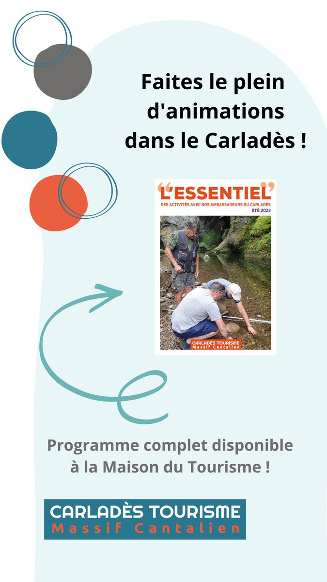 C'est les #vacances ! L'équipe de l'Office de Tourisme vous accueille tous les jours pour partager ses bons plans, vous conseiller sur les randos, vous proposer tout un programme d'animations... Venez nous voir ! #cantal #auvergne