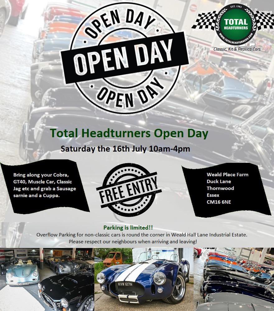 Total Headturners open day this Saturday #cobra #gt40 #jaguar #ac #shelby #classics #classiccars #carshow #cars #porsche #ford #lotus #supercars #hypercars #v8 #show #epping