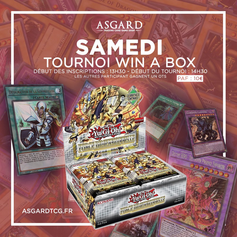 asgardtcg's tweet photo. Vous reprendriez bien un peu de Force Dimensionnelle ? 
Demain venez participer au Win a box pour tenter de gagner une Display Difo ! 😄 https://t.co/6U6tc0WJRv