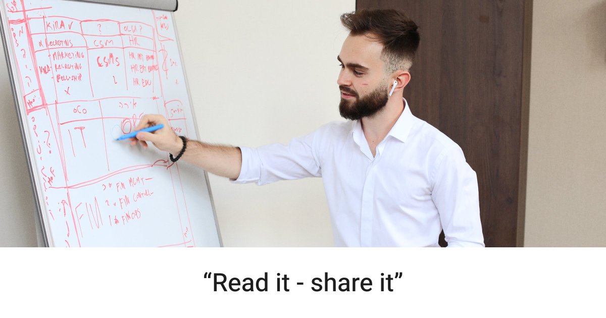 How to turn boost self-education at work – read on our ‘Read it – Share it’ practice at cutt.ly/TLQSglH

#teambuilding #management #work #development #hobbies #company ⁣#readitshareit #projectmanager