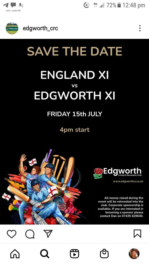 A late reminder of our enormous fundraiser this Friday 15th July. We're delighted to be hosting an ex England XI whole be competing in a T20 against our first team.

Everyone welcome