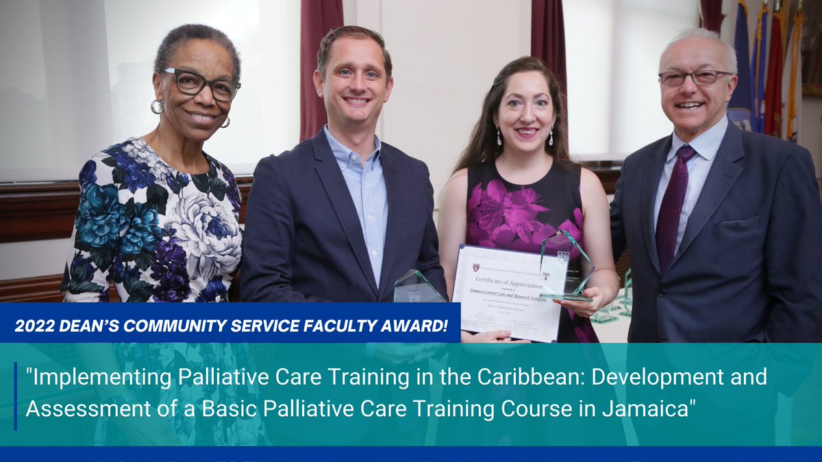 MGHPalCareGeri's tweet photo. #ICYMI - Congratulations to Dr. Bethany Daubman and Dr. @mstoltenberg7 as the recipients of the 2022 Dean’s Community Service Faculty Award! The award was given by @harvardmed for their exceptional work with the Jamaica Cancer Care and Research Institute. https://t.co/5i28wEAX67 https://t.co/rEwzwHt4pT