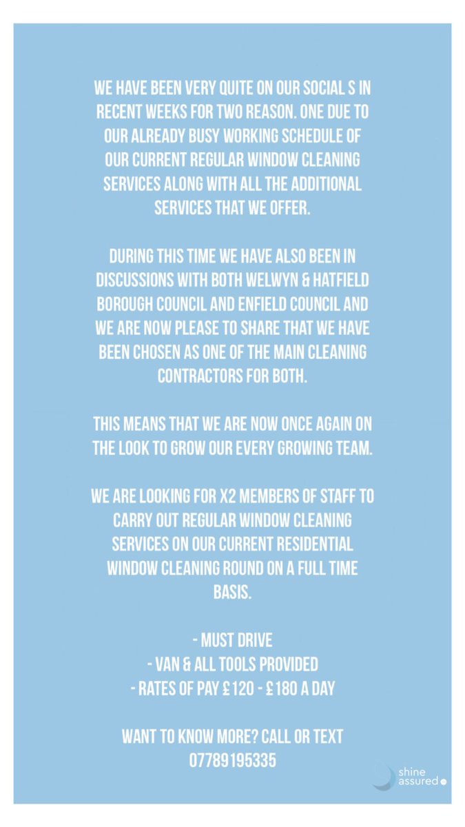 ShineAssured's tweet image. JOIN THE TEAM!