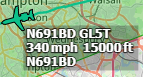 RealCpr1234's tweet photo. A US registered civilian using the Lichfield corridor? That's a new one! #GL5T #N691BD #A92E8A https://t.co/mGsP7VnbAQ