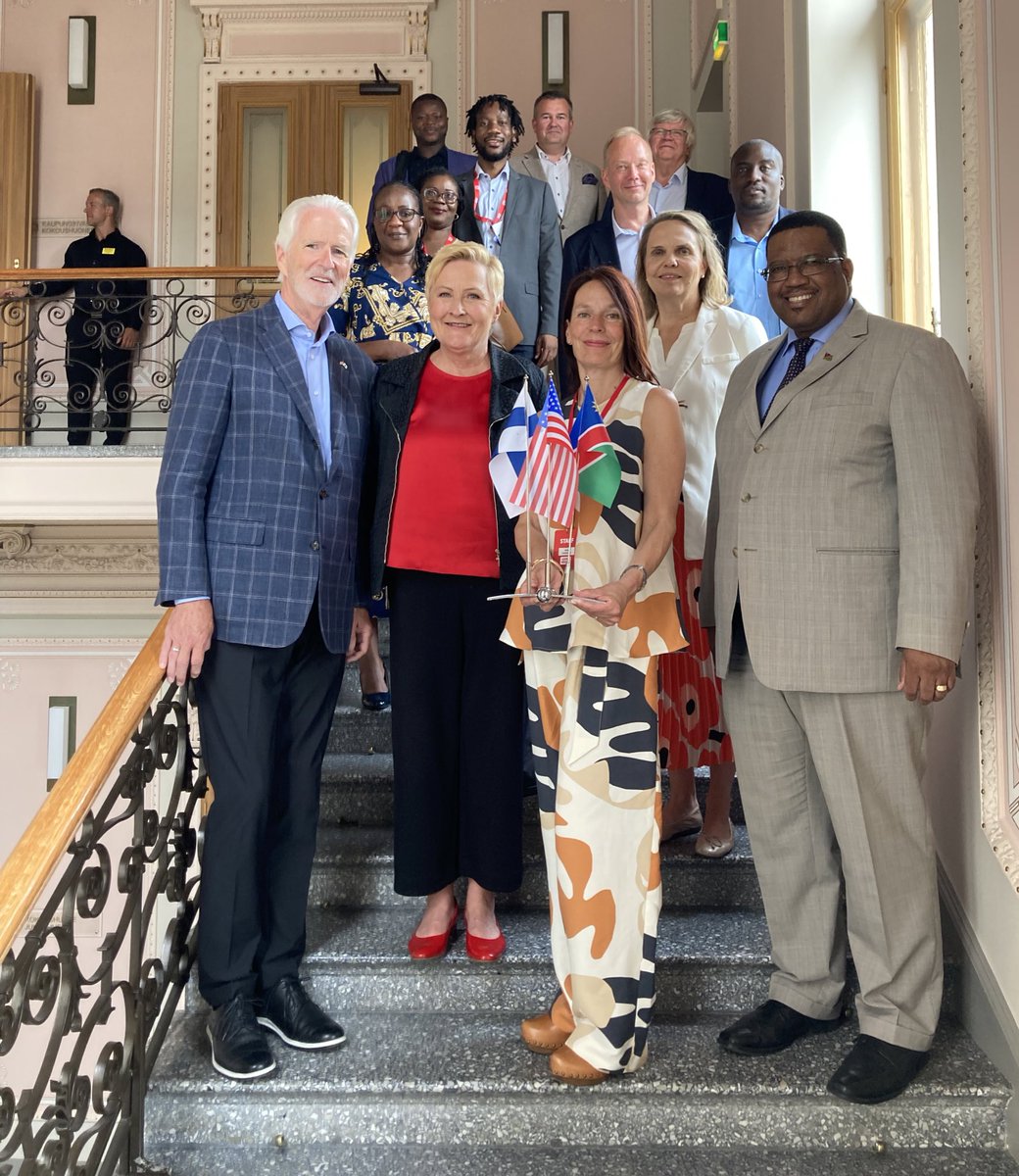 Today I was honored to meet H.E. the Ambassador of the #UnitedStates, Mr Douglas Hickey and H.E. the Ambassador of #Namibia Mr Charles Bernardt Josop. We were all hosted by <a href="/LaulainenArja/">Arja Laulainen</a>