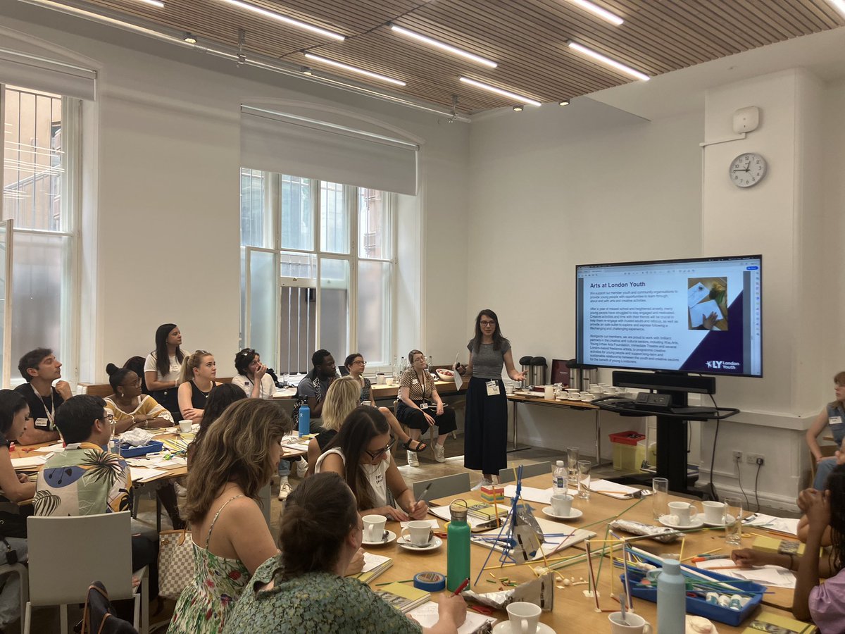 LondonYouth's tweet photo. Fun, inspiring and thought-provoking morning at our #ArtsNetwork generously hosted by @V_and_A. Thanks to all our brilliant members for joining, exploring the theme so imaginatively and sharing the work you do to encourage young people to be creative and #getintotheArts. https://t.co/ISR2uuc98M