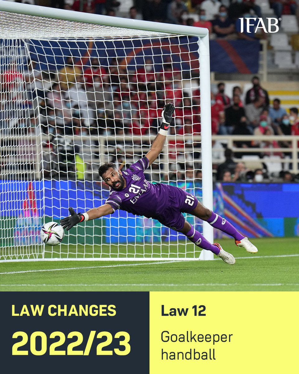 The reference to handball offences in the DOGSO section of Law 12 could be misinterpreted as meaning that a goalkeeper can be sent off for a handball offence in their own penalty area, so the ‘caveat’ used in the ‘Sending-off offences’ section of Law 12.3 has been added.