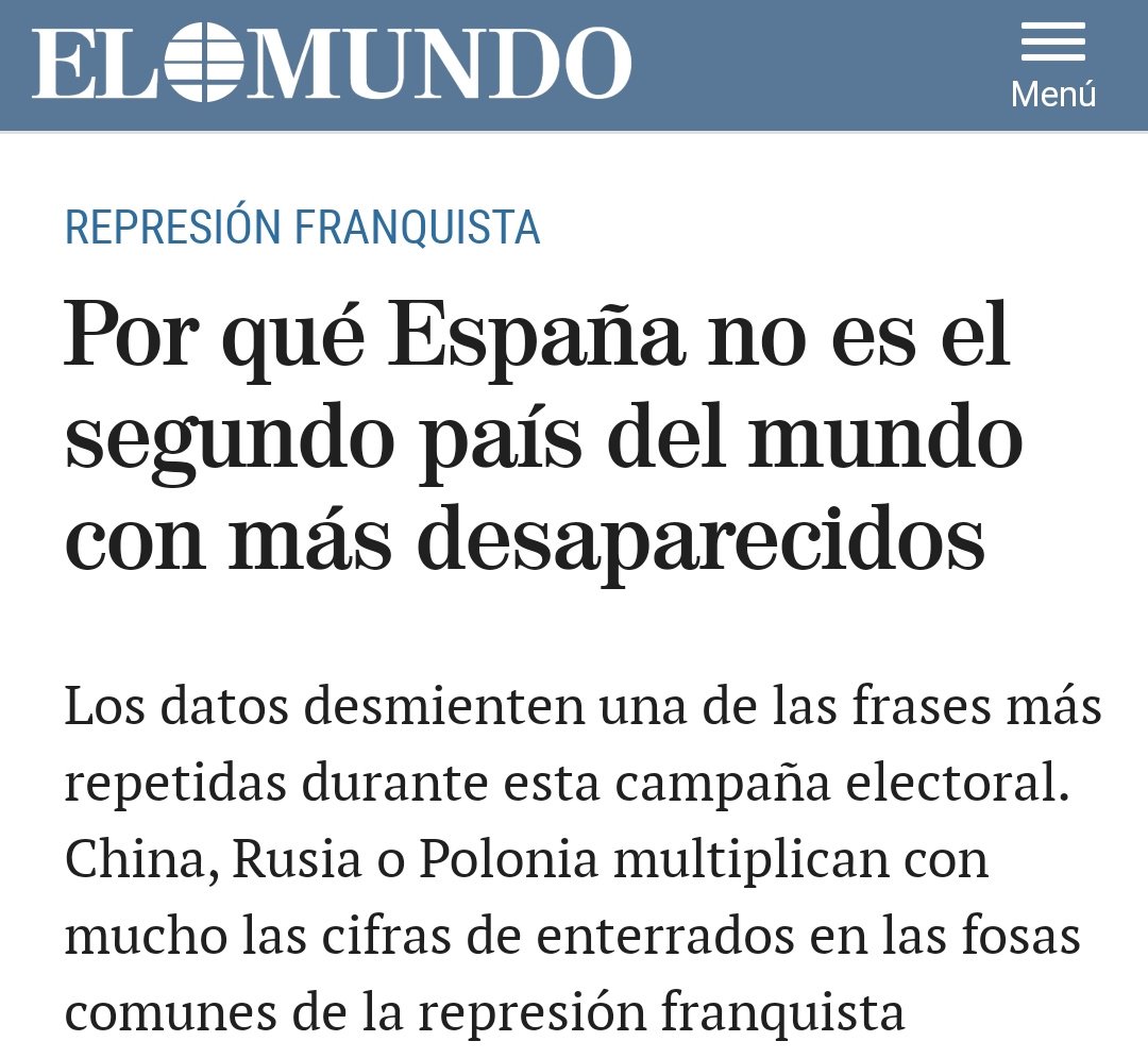 BenditaJusticia's tweet photo. ⛔ BULO de @sanchezcastejon. "Nuestro país, desgraciadamente después de Camboya, es el país con más desaparecidos forzosos".

❌ FALSO: El @ohchr de la ONU aclaró que se trataba de cifras confusas. El ICPM tampoco tiene registros.
https://t.co/tnGDCpkY0q
https://t.co/3LvToXMMls https://t.co/yYC93stJDr
