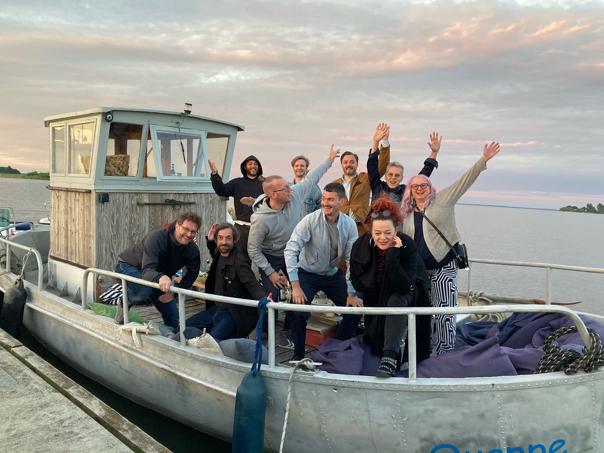 KeyProduction's tweet photo. Can you tell how happy we were to visit one of our suppliers again? They are so lovely that they arranged a BBQ on a boat for us! 🙏
.
.
.
#trip #germany #teamtrip #keyproduction https://t.co/xIiOF2Vvsb