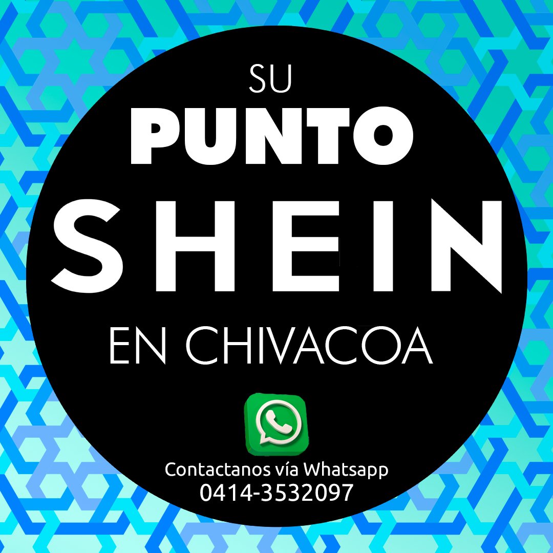 InfinitoBazaar's tweet photo. Somos su #PuntoSHEIN en #Chivacoa💥💃👙
.
📲 Contáctanos al Ws 0414-3532097 Tenemos todas las tallas disponibles 💥💃👙
.
🚚 Hacemos envíos a Toda Venezuela via #DOMESA 💥💃👙
.
#SHEIN #Chivacoa #Venezuela #Falcon #Lara #Yaracuy #Carabobo #DistritoCapital #InfinitoBazaar #VIP https://t.co/cztV4e08Fx