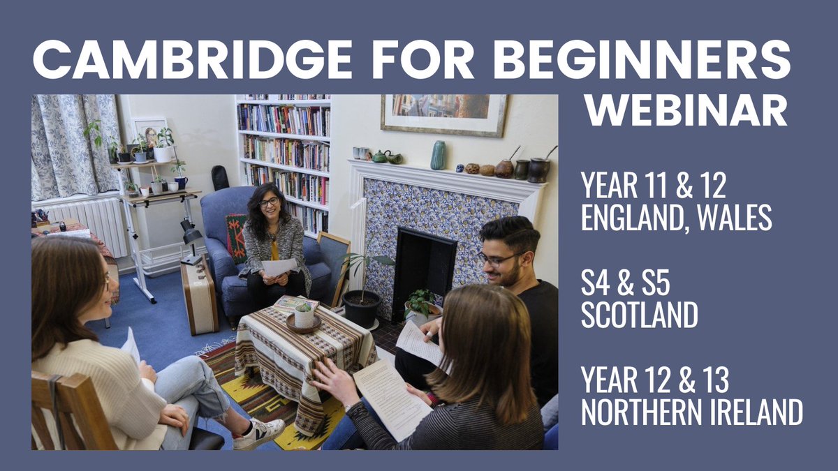 Cambridge for Beginners is a webinar for students who've just finished the school years mentioned in the picture. ▶️ It's not until 24 August but booking is open now: ow.ly/6tAx50JUFP8 ▶️ You'll get reminders nearer the time! #SummerEvent #CambridgeUniversity #Year11