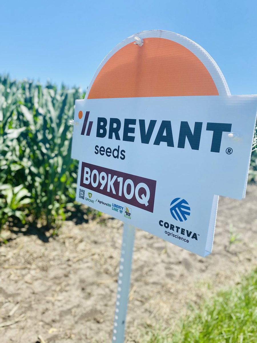 loganvanallen's tweet photo. @BrevantseedsUS doing the little things right! 

Pre-printed signs so no stickers 👏 and a scannable QR code that takes you to the tech sheet! https://t.co/QaLX69VCEP