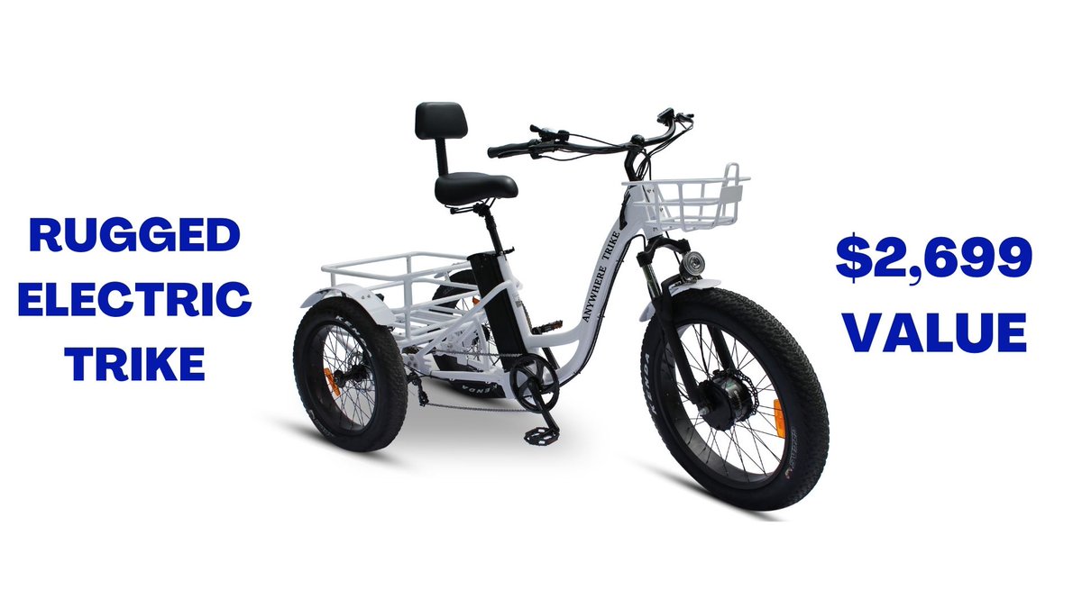 anywherebikes's tweet photo. Are you wanting to win this Rugged Electric Trike?
Just enter your email at the link below for a chance to win!

https://t.co/cu9MhRLpuZ

#trike #electrictrike #ebike #electricbike #giveaway #free #contest #anywherebikes #exploring #freedom https://t.co/NwFN9E7d6F