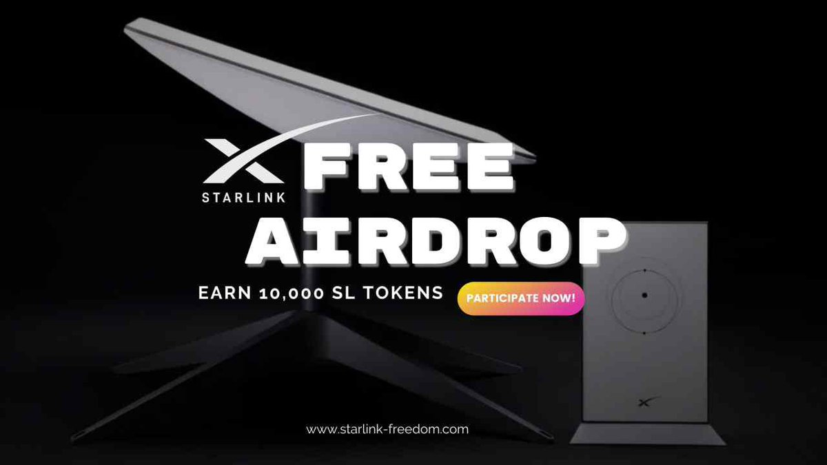 AirdropAchiever's tweet photo. 🪂 New Airdrop: StarLink Freedom
💎 Reward: 10,000 SL tokens 
🏆 Winners: All valid participants 
📆 End Date: 31st July, 2022
📢 Distribution: TBA

🔗 Airdrop Page: https://t.co/gyKdId3IKc

#Airdrop #AirdropAchiever #Crypto #NFTs #Bitcoin #BNB https://t.co/AukfgWHEru