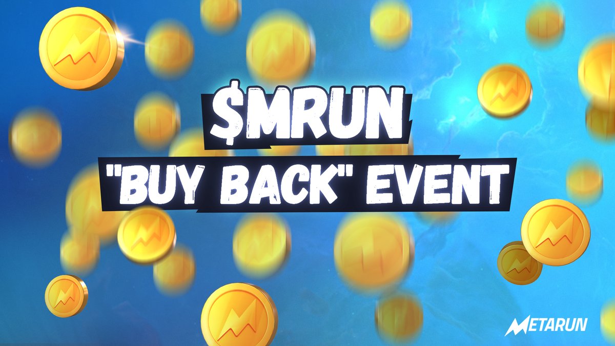 💥$MRUN BUY BACK Event 💰 

❗️All proceeds from the Closed Beta #NFT Ticket Sale will be used to #buy back $MRUN tokens 🙌🏻

😎 This is our next step to strengthen the ecosystem and $MRUN. We want our community to feel safe and know we are here for the long haul🏃🏻 🏃🏻‍♀️ 🏃🏻‍♂️
