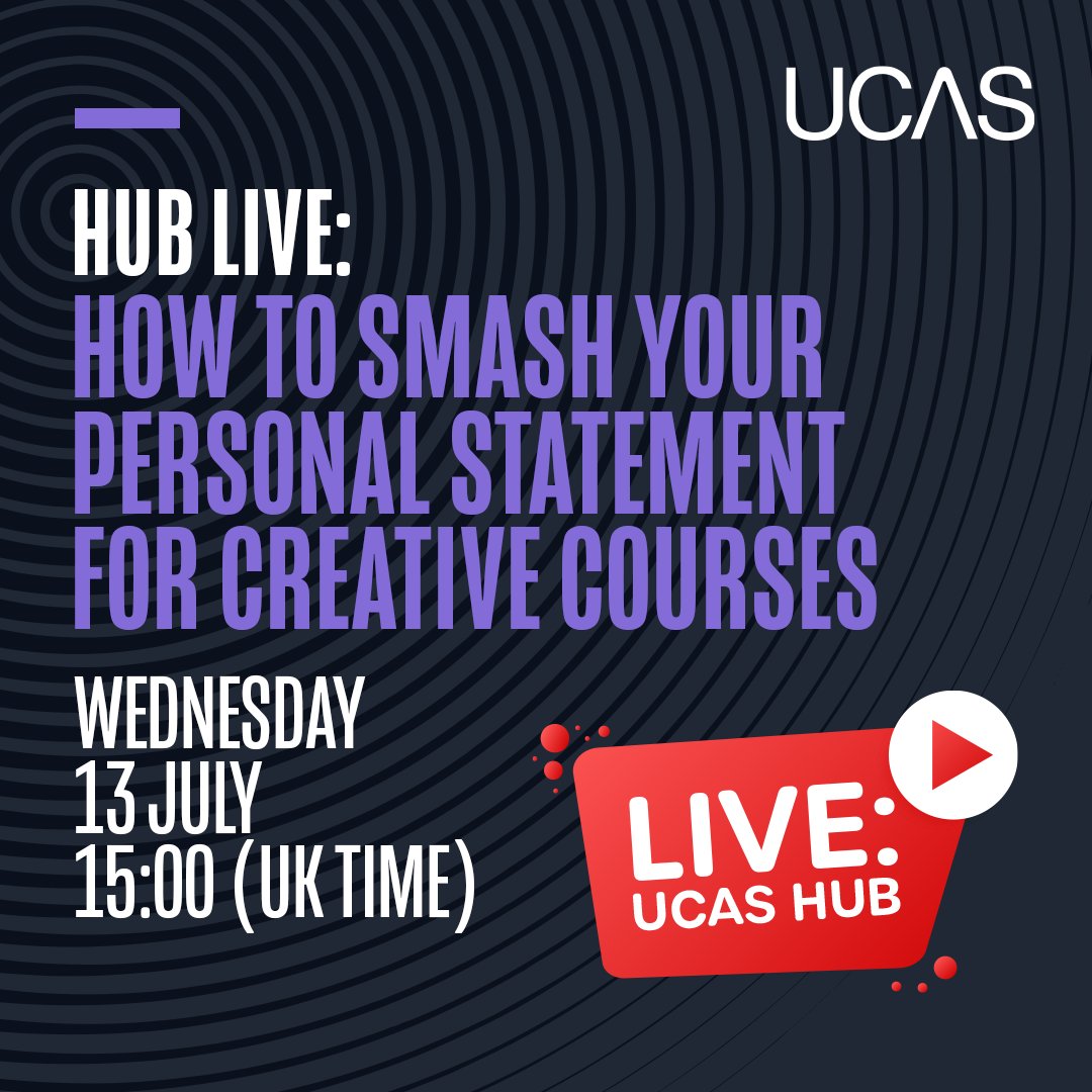 Thinking of applying to a conservatoire or for a creative course at uni? 🎭🎶​🎬​

Join our panel of experts today from 15:00 (UK) to get insider knowledge on what uni's and conservatoires are really looking for, application tips and more. 

Join us here👉 bit.ly/3f3czFJ