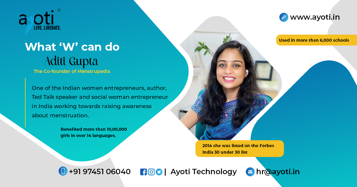 ayotitech's tweet photo. Tired of the myths and misinformation that surrounded #Menstruation, she took it upon herself to make a change. She and her #husband co-founded #Menstrupedia in 2012.

Menstrupedia is a complete guide about #periods taught in more than 30 schools across #India. 
@menstrupedia https://t.co/zIQHGbDRZl