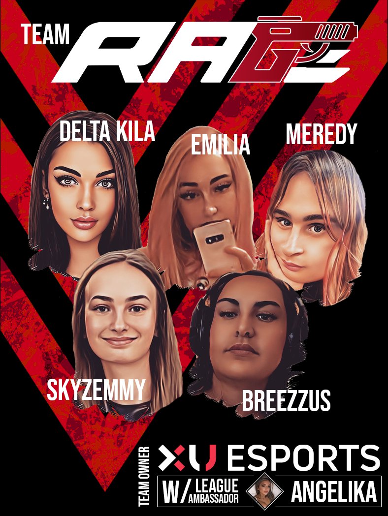 TeamRage_WC's tweet photo. Our team, Our legacy #BringTheRage 

@DeltaKila
 
@EmiliaRxse
 
@SkyzEmmel
 
@MizureGT https://t.co/0ITNNmF1cj